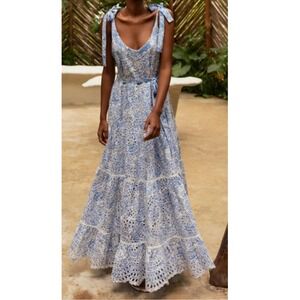 Miss June Paris Teresa Maxi Dress‎ Small Pink Blue